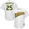 Image of Stephen Piscotty Oakland Athletics Majestic Cool Base Player Replica Jersey – White 2019