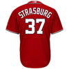 Image of Stephen Strasburg Washington Nationals Majestic Alternate Official Cool Base Player Jersey - Scarlet 2019