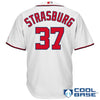 Image of Stephen Strasburg Washington Nationals Majestic Official Cool Base Player Jersey - White 2019