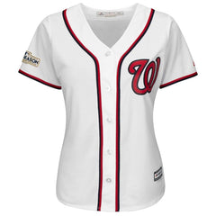 Stephen Strasburg Washington Nationals Majestic Women's Postseason Cool Base Player Jersey – White 2019