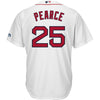 Image of Steve Pearce Boston Red Sox Majestic Home Official Cool Base Player Jersey - White 2019