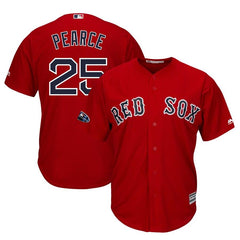 Steve Pearce Boston Red Sox Majestic Postseason Alternate Cool Base Player Jersey – Scarlet 2019