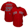 Image of Steve Pearce Boston Red Sox Majestic Postseason Alternate Cool Base Player Jersey – Scarlet 2019