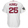 Image of Steve Pearce Boston Red Sox Majestic World Series Cool Base Player Jersey – White 2019