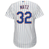 Image of Steven Matz New York Mets Majestic Women's Cool Base Player Jersey - White 2019