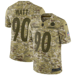 T.J. Watt Pittsburgh Steelers Salute to Service Limited Jersey – Camo 2019