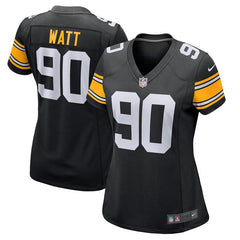 T.J. Watt Pittsburgh Steelers Women's Alternate Game Jersey – Black 2019