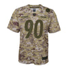 Image of T.J. Watt Pittsburgh Steelers Youth Salute to Service Game Jersey - Camo 2019