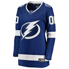 Tampa Bay Lightning Women's Home Breakaway Custom Jersey - Blue 2019