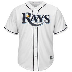 Tampa Bay Rays Majestic Home Cool Base Custom Jersey – White 2019