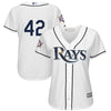 Image of Tampa Bay Rays Majestic Women's 2019 Jackie Robinson Day Official Cool Base Jersey – White 2019