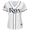 Image of Tampa Bay Rays Majestic Women's 2019 Jackie Robinson Day Official Cool Base Jersey – White 2019