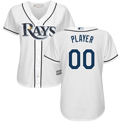 Tampa Bay Rays Majestic Women's Home 2019 Cool Base Custom Jersey – White 2019