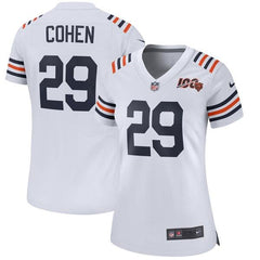 Tarik Cohen Chicago Bears Women's 2019 100th Season Alternate Classic Game Jersey - White 2019