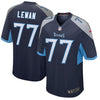 Image of Taylor Lewan Tennessee Titans New Game Jersey – Navy 2019