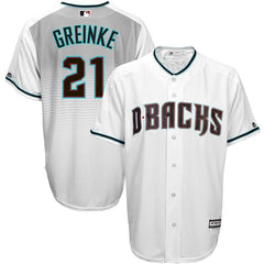 Zack Greinke Arizona Diamondbacks Majestic Home Cool Base Player Jersey - White/Teal 2019