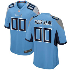 Tennessee Titans Custom Game Jersey – Light Blue 2019