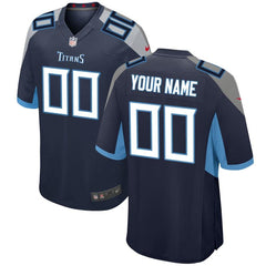 Tennessee Titans Custom Game Jersey – Navy 2019