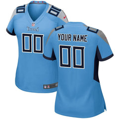 Tennessee Titans Women's Custom Game Jersey – Light Blue 2019