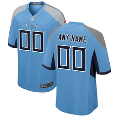 Tennessee Titans Youth Alternate Custom Game Jersey – Light Blue 2019