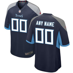 Tennessee Titans Youth Custom Game Jersey – Navy 2019