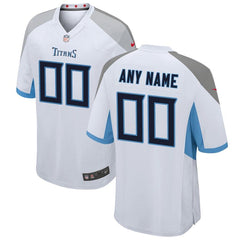 Tennessee Titans Youth Custom Game Jersey – White 2019