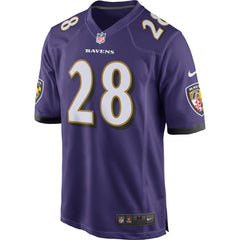 Terrance West Baltimore Ravens NFL Draft Game Jersey - Purple 2019