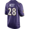 Image of Terrance West Baltimore Ravens NFL Draft Game Jersey - Purple 2019