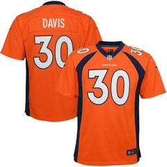 Terrell Davis Denver Broncos Youth Retired Game Jersey - Orange 2019