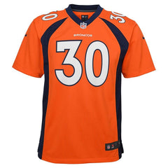 Terrell Davis Denver Broncos Youth Retired Game Jersey - Orange 2019