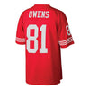 Image of Terrell Owens San Francisco 49ers Mitchell &amp; Ness Retired Player Replica Jersey - Scarlet 2019