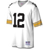 Image of Terry Bradshaw Pittsburgh Steelers Mitchell &amp; Ness 1976 Replica Retired Player Jersey - White 2019