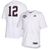 Image of Texas A&amp;M Aggies  Full Button Baseball Jersey - White 2019