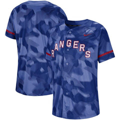 Texas Rangers Camo Jersey - Royal 2019