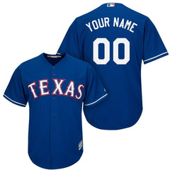 Texas Rangers Majestic Cool Base Custom Jersey - Royal 2019