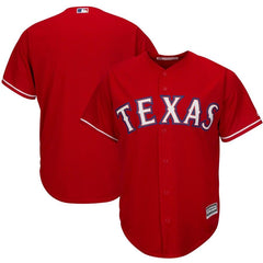 Texas Rangers Majestic Official Cool Base Jersey - Red 2019