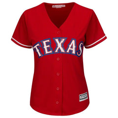 Texas Rangers Majestic Women's Alternate Cool Base Custom Jersey – Scarlet 2019