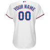 Image of Texas Rangers Majestic Women's Cool Base Custom Jersey - White 2019