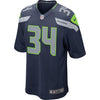 Image of Thomas Rawls Seattle Seahawks Game Jersey - College Navy 2019