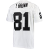 Image of Tim Brown Oakland Raiders Mitchell &amp; Ness 1997 Replica Retired Player Jersey - White 2019