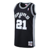 Image of Tim Duncan San Antonio Spurs Mitchell &amp; Ness 1998-99 Hardwood Classics Swingman Jersey - Black 2019