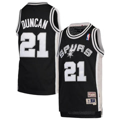 Tim Duncan San Antonio Spurs Mitchell &amp; Ness Youth Hardwood Classics Swingman Jersey – Black 2019