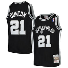 Tim Duncan San Antonio Spurs Mitchell &amp; Ness Youth Swingman Throwback Jersey – Black 2019