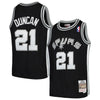 Image of Tim Duncan San Antonio Spurs Mitchell &amp; Ness Youth Swingman Throwback Jersey – Black 2019