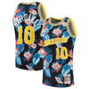 Image of Tim Hardaway Golden State Warriors Mitchell &amp; Ness Floral Fashion 1990-91 Hardwood Classics Swingman Jersey – Black 2019
