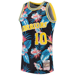 Tim Hardaway Golden State Warriors Mitchell & Ness Floral Fashion 1990-91 Hardwood Classics Swingman Jersey – Black 2019