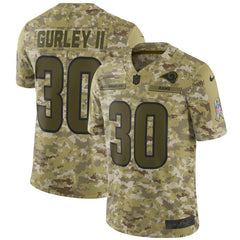 Todd Gurley II Los Angeles Rams Salute to Service Limited Jersey – Camo 2019