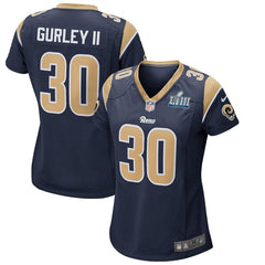 Todd Gurley II Los Angeles Rams Women's Super Bowl LIII Bound Game Jersey – Navy 2019