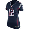 Image of Tom Brady New England Patriots Girls Youth Game Jersey - Navy 2019