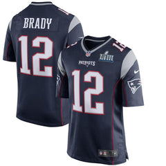 Tom Brady New England Patriots Super Bowl LIII Bound Game Jersey – Navy 2019